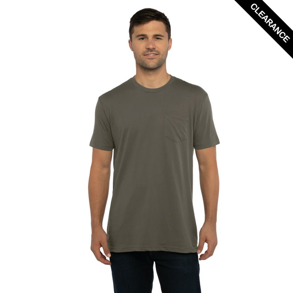 Clearance - Next Level 3605 Unisex Pocket Crew T-Shirt | Heavy Metal