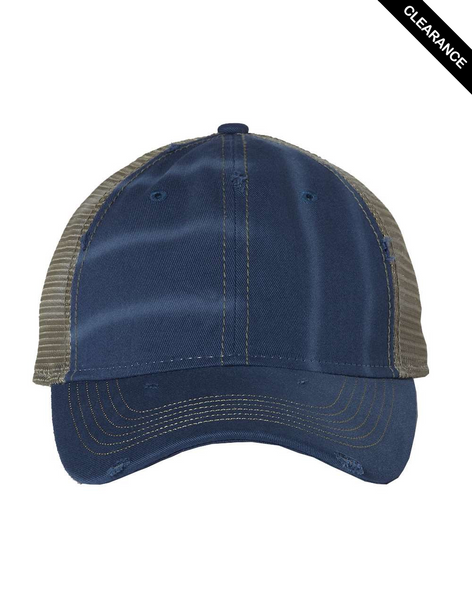 Clearance - Valucap 3150 Bounty Dirty-Washed Mesh-Back Cap | Ocean/ Sage