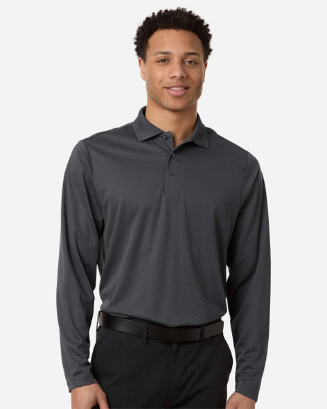 CORE365 CE108L Men's Nova Performance Long Sleeve Pique Polo | Carbon