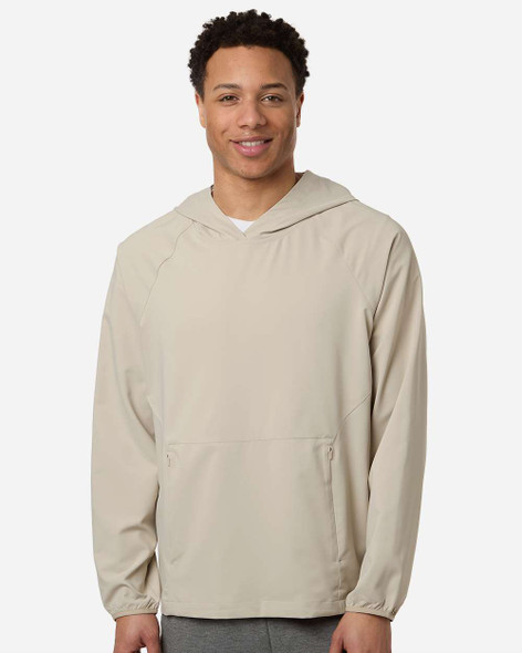 CORE365 CE520L Men's UltraUVP Shoreline Long Sleeve Hooded Pullover | Stone