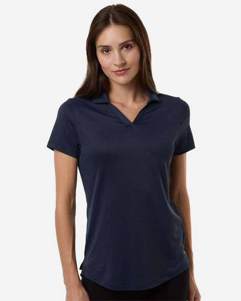 Puma Golf 631051 Womens Icon Heather Polo | Deep Navy Heather