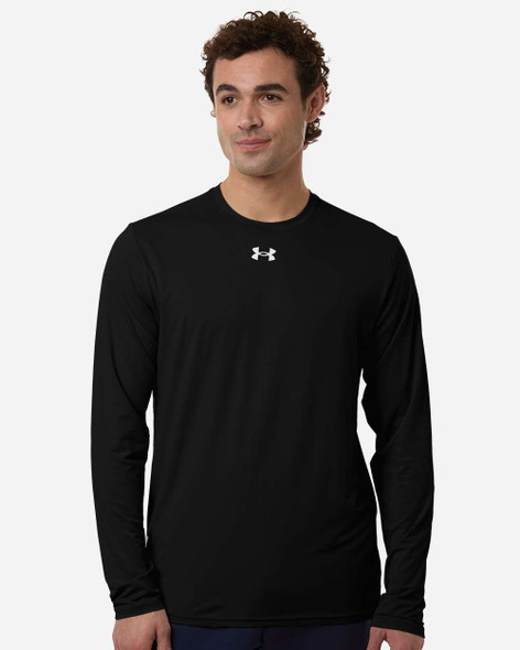 Under Armour 6014166 Men's Team Vanish Long Sleeve T-Shirt | Black/ White
