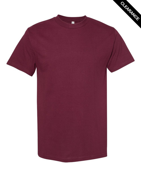 Clearance - American Apparel 1301 Unisex Heavyweight Cotton T-Shirt | Burgundy