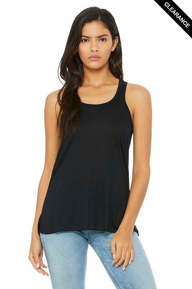 Clearance - Bella+Canvas 8800 Flowy Racerback Tank Top | Black