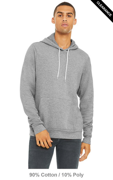 Clearance - Bella+Canvas 3719 Unisex Sponge Fleece Pullover Hoodie | Athletic Heather