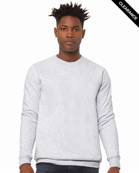 Clearance - Bella+Canvas 3901 Sponge Fleece Mock Neck Sweatshirt | Ash