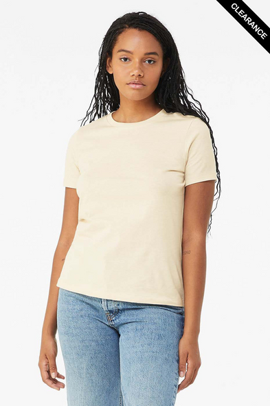 Clearance - Bella+Canvas 6400 Women’s Relaxed Jersey Short Sleeve Tee | Natural