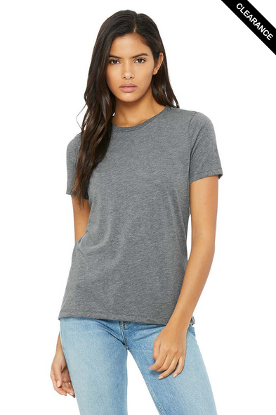 Clearance - Bella+Canvas 6413 Women's Relaxed Tri-Blend T-shirt | Grey Triblend