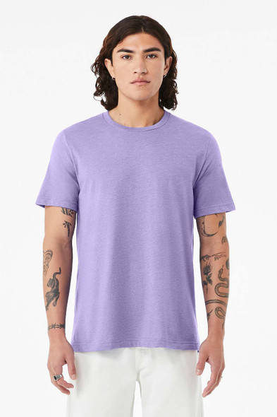 Bella+Canvas 3001CVC Jersey Short Sleeve Tee | Heather Dark Lavender Bella+Canvas 3001CVC Jersey Short Sleeve Tee | Heather Dark Lavender