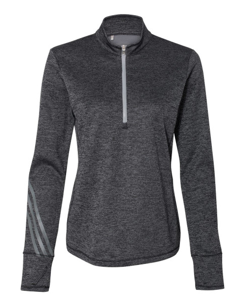 A285 Adidas Women's Brushed Terry Heather Quater-Zip Pullover | T-shirt.ca