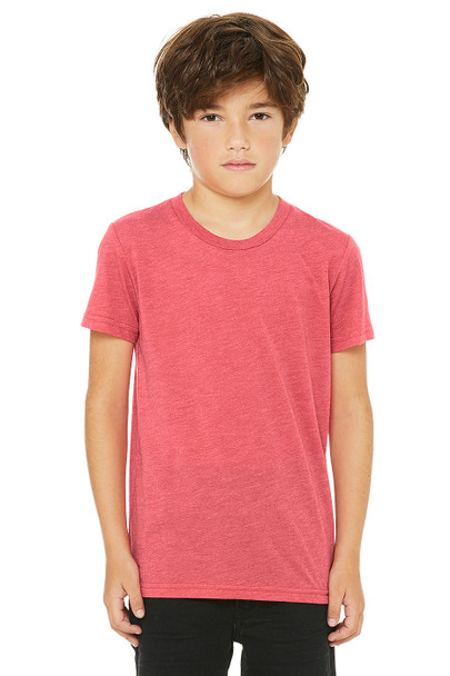 3413Y BELLA + CANVAS Youth Triblend Tee | Red Triblend