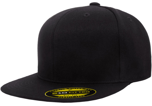 Flexfit 6210FF Flat Bill Cap | Black