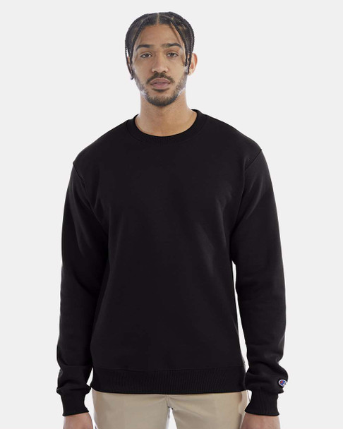 CS600 Champion Men's Powerblend® Crewneck Sweatshirt | Black CS600 Champion Men's Powerblend® Crewneck Sweatshirt | Black