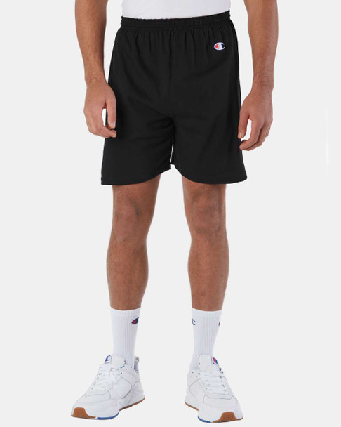 Champion 8187 Unisex Cotton Gym Shorts | Black