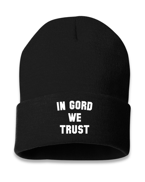 IN GORD WE TRUST - Sportsman SP12 Acrylic Cuff 12" Toque | Black IN GORD WE TRUST - Sportsman SP12 Acrylic Cuff 12" Toque | Black