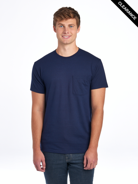Clearance - JERZEES 29MPR Dri-Power® 50/50 T-Shirt with a Pocket | J Navy