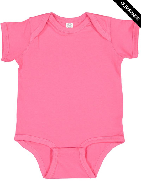 Clearance - Rabbit Skins 4424 Infant Fine Jersey Bodysuit | Hot Pink