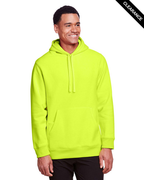 Clearance - Team 365 TT96 Adult Zone HydroSport Heavyweight Pullover Hooded Sweatshirt | Safety Yellow