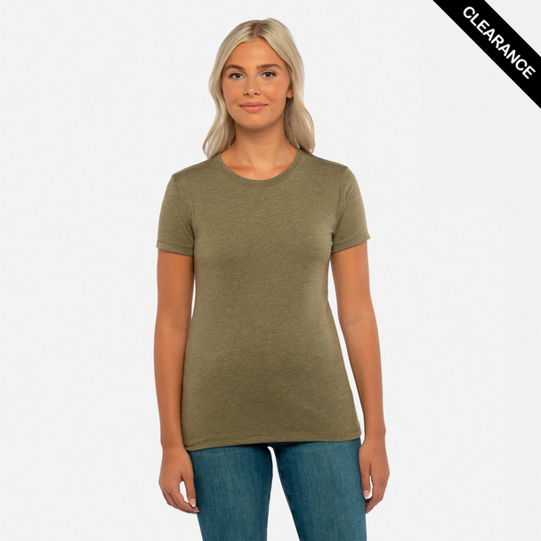 Clearance - Next Level 6710 Ladies' Tri-Blend Crew T-Shirt | Military Green