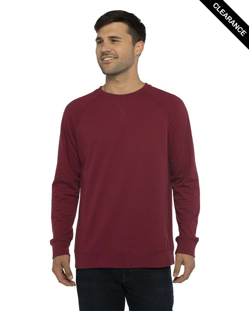 Clearance - Next Level 9000 Unisex French Terry Raglan Crewneck Shirt | Cardinal