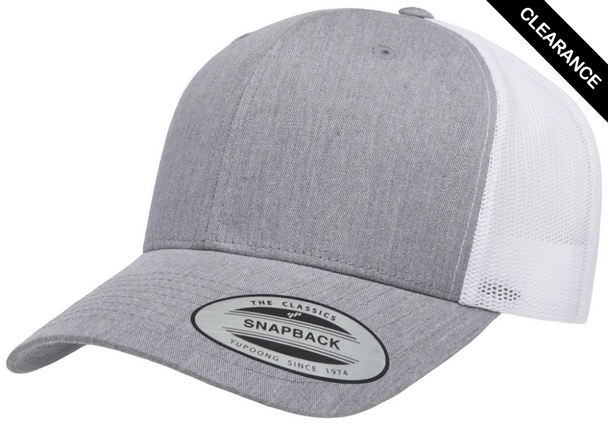Clearance - YP Classics 6601 Elite Cap | Heather/ White
