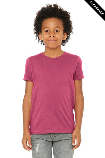 Clearance - Bella+Canvas 3001Y Youth Jersey Short Sleeve Tee | Berry