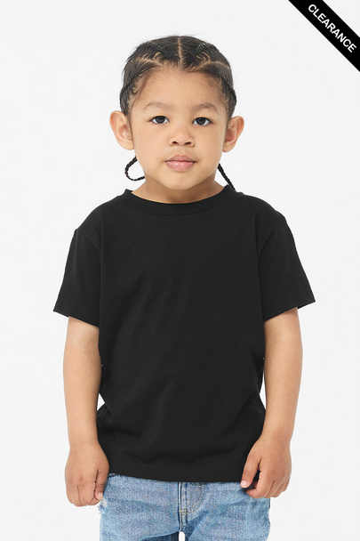 Clearance - Bella+Canvas 3413T Toddler Tri-Blend Short Sleeve Tee | Solid Black Triblend