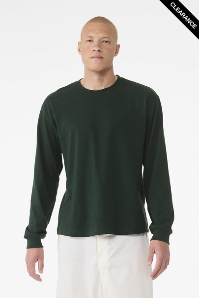 Clearance - Bella + Canvas 3511 Unisex Heavyweight Long-Sleeve T-Shirt | Forest