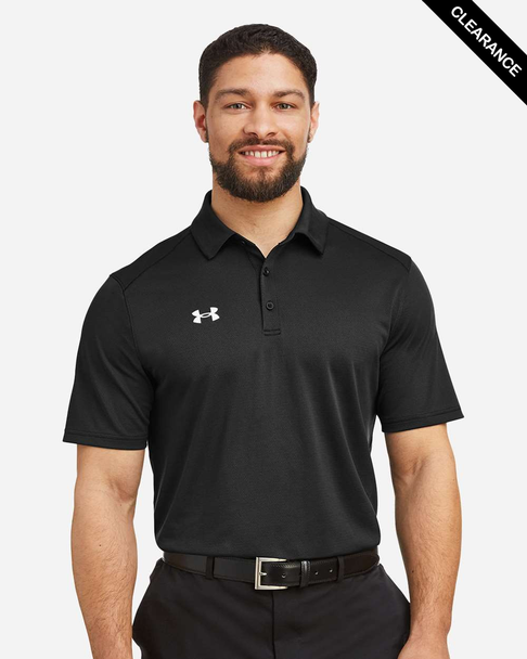 Clearance - Under Armour 1370399 Tech™ Polo | Black/ White