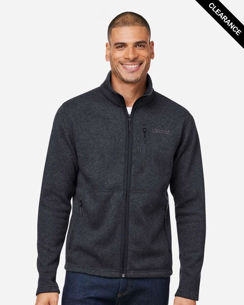 Clearance - Marmot M16223 Men's Drop Line Fleece Jacket | Black Heather