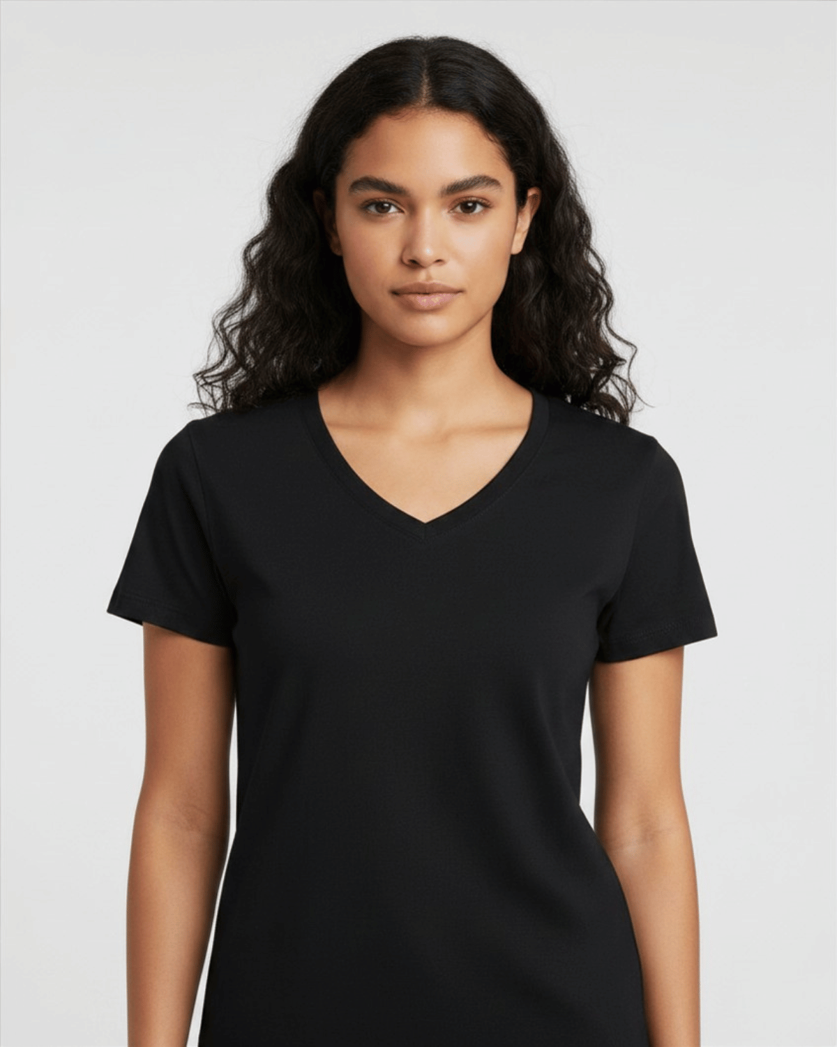 gildan 5v00l women's heavy cotton tee in black
