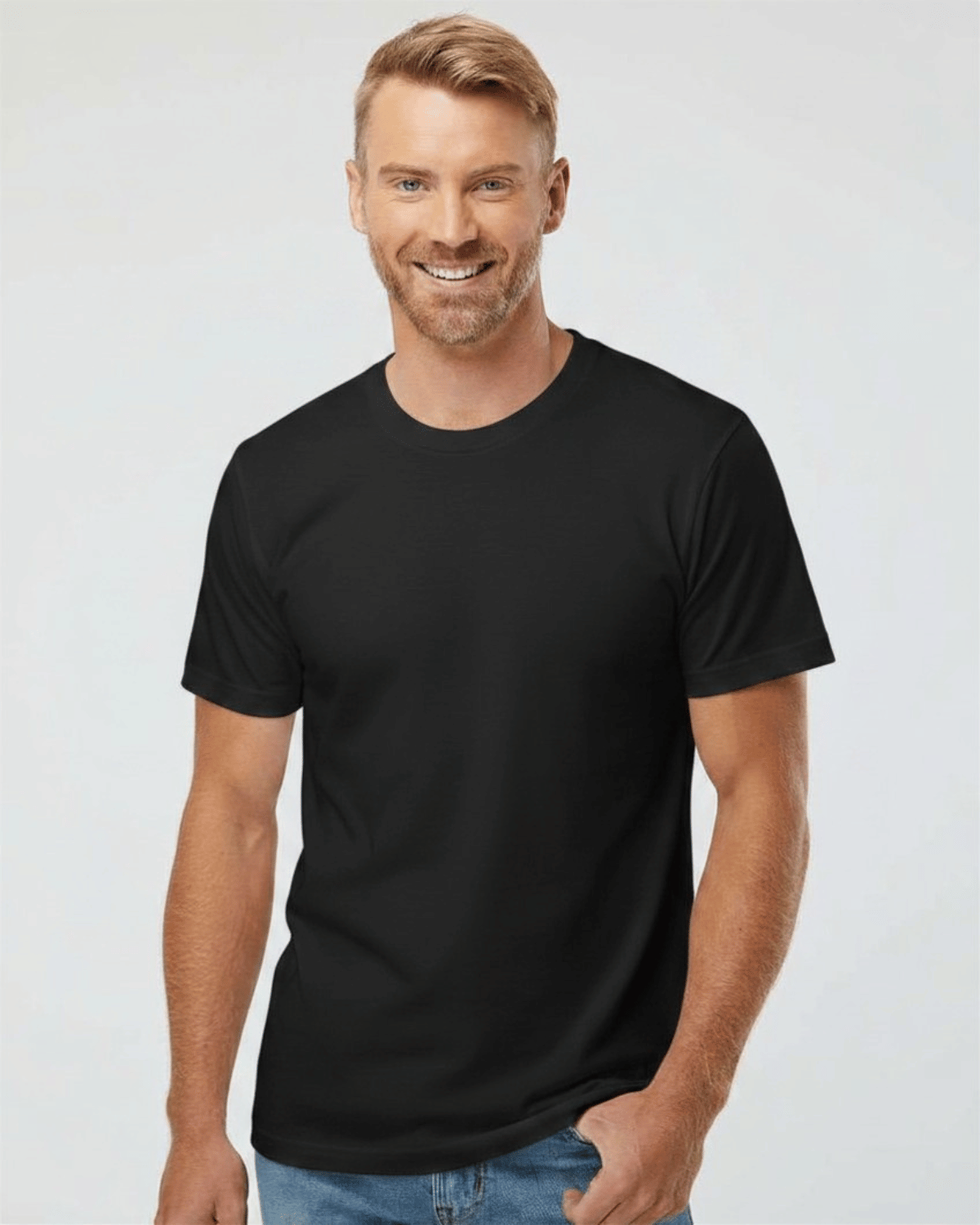 American Apparel 2001 Unisex Fine Jersey T-shirt in black | t-shirt.ca