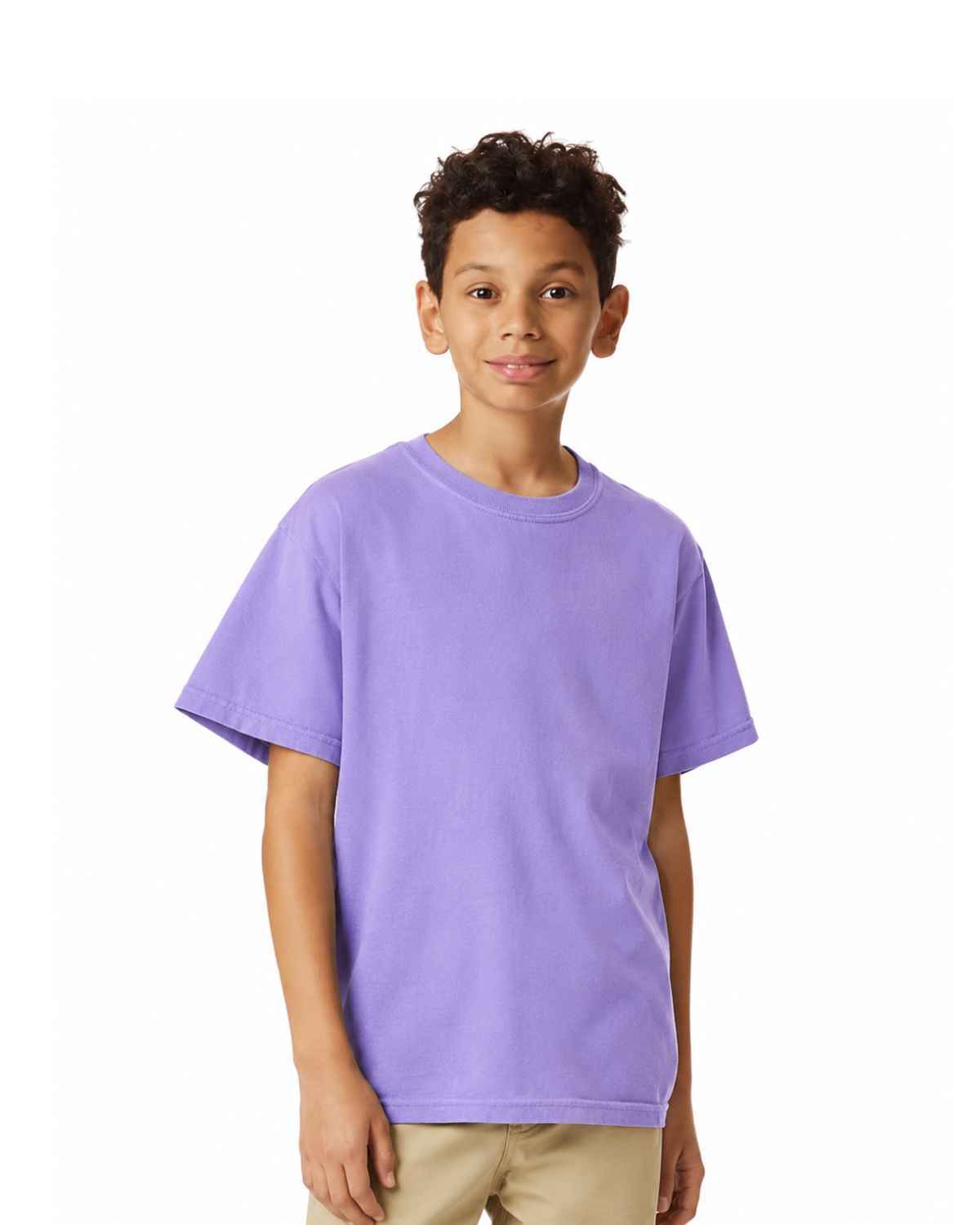 Comfort Colors 9018 Garment-Dyed Youth Heavyweight T-Shirt in violet