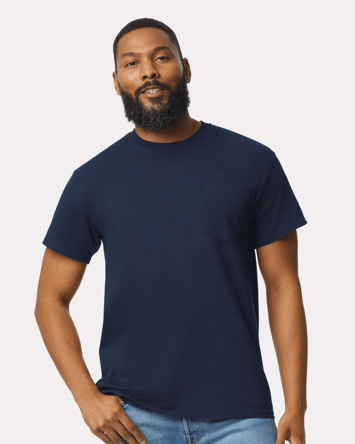 Gildan 2300 Ultra Cotton® Pocket T-shirt in navy | t-shirt.ca