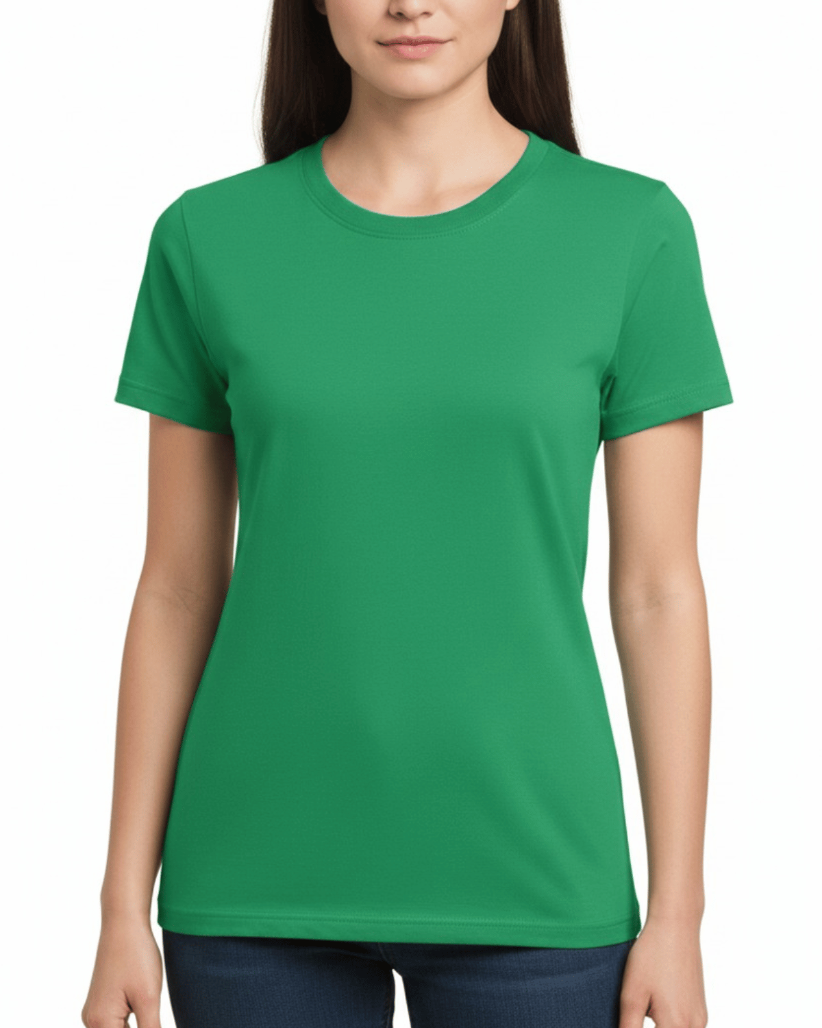 gildan 5000l women's tee in irish green