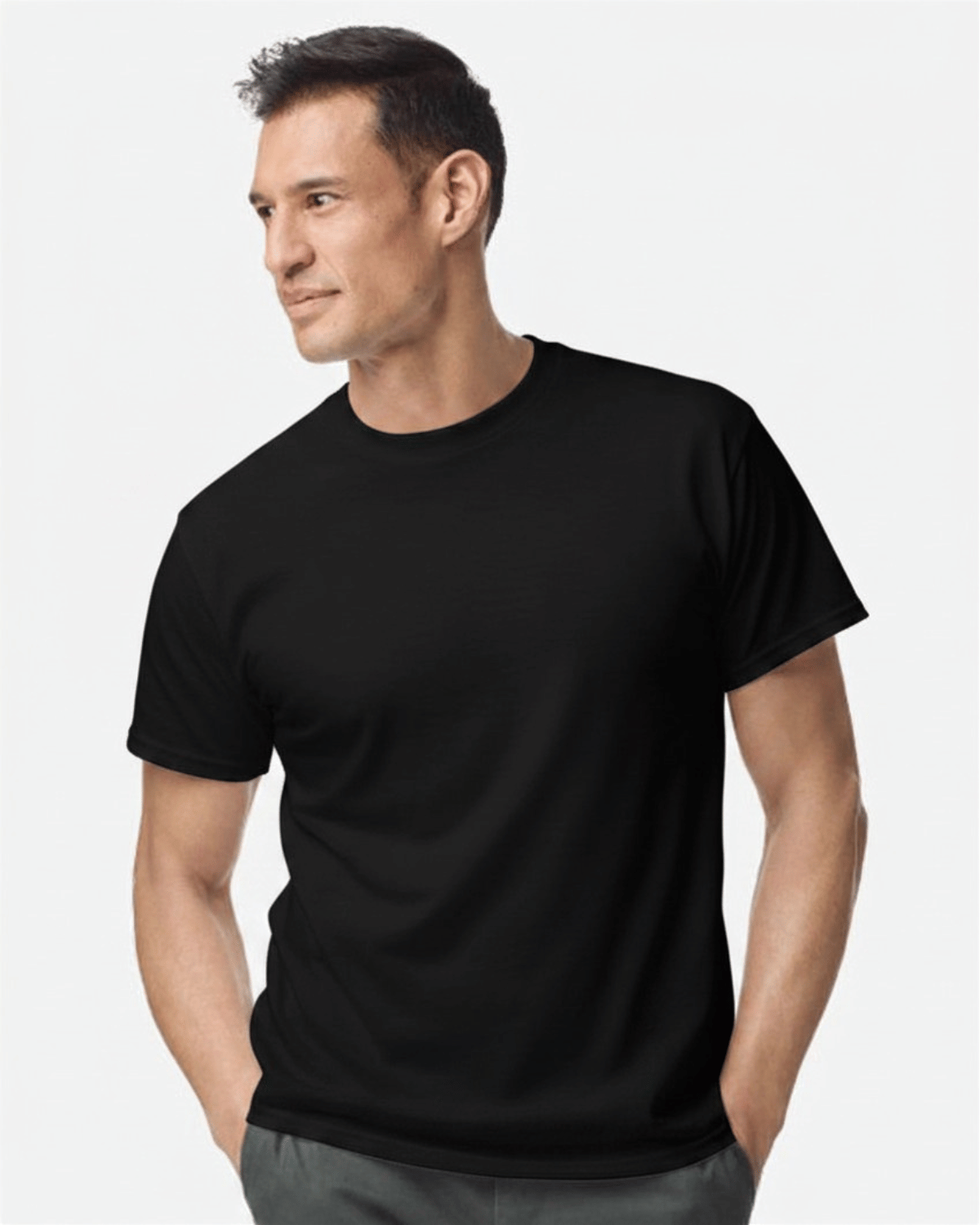 gildan 8000 dryblend tee in black