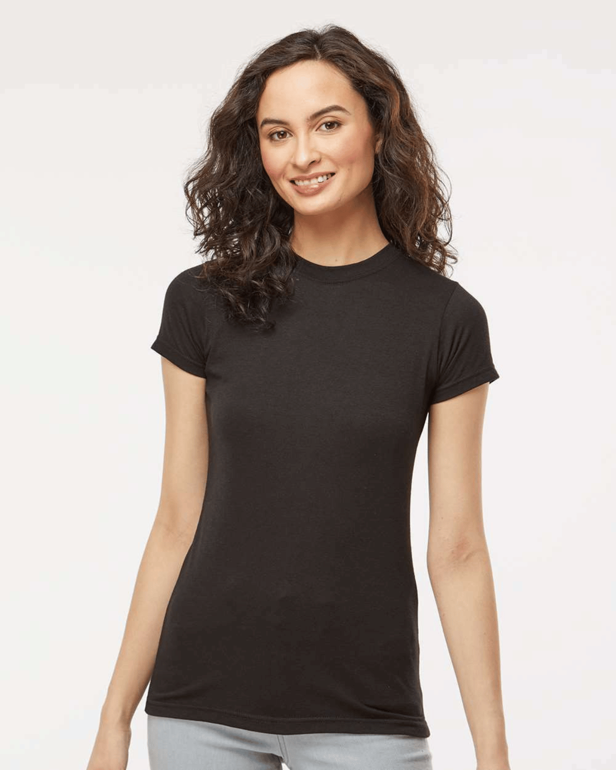 M&O 3540 Women's Deluxe Blend T-shirt in black