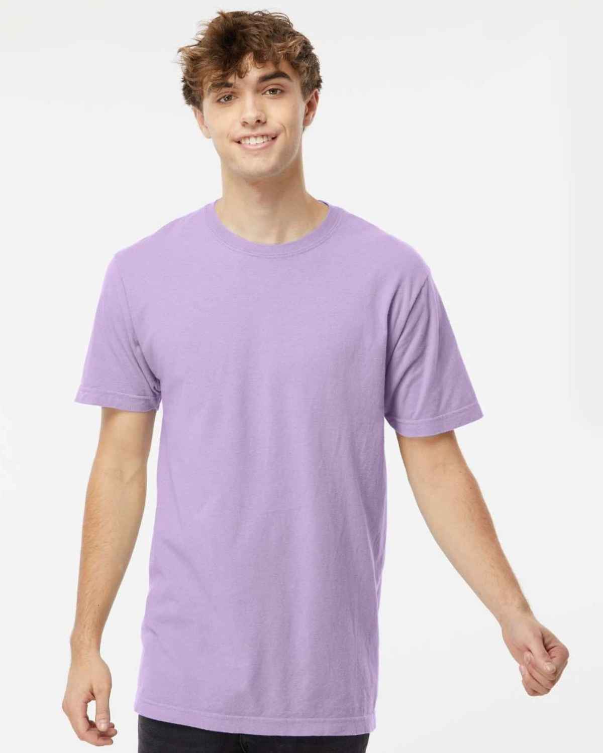 M&O 6500M Unisex Vintage Garment Dye T-shirt in orchid