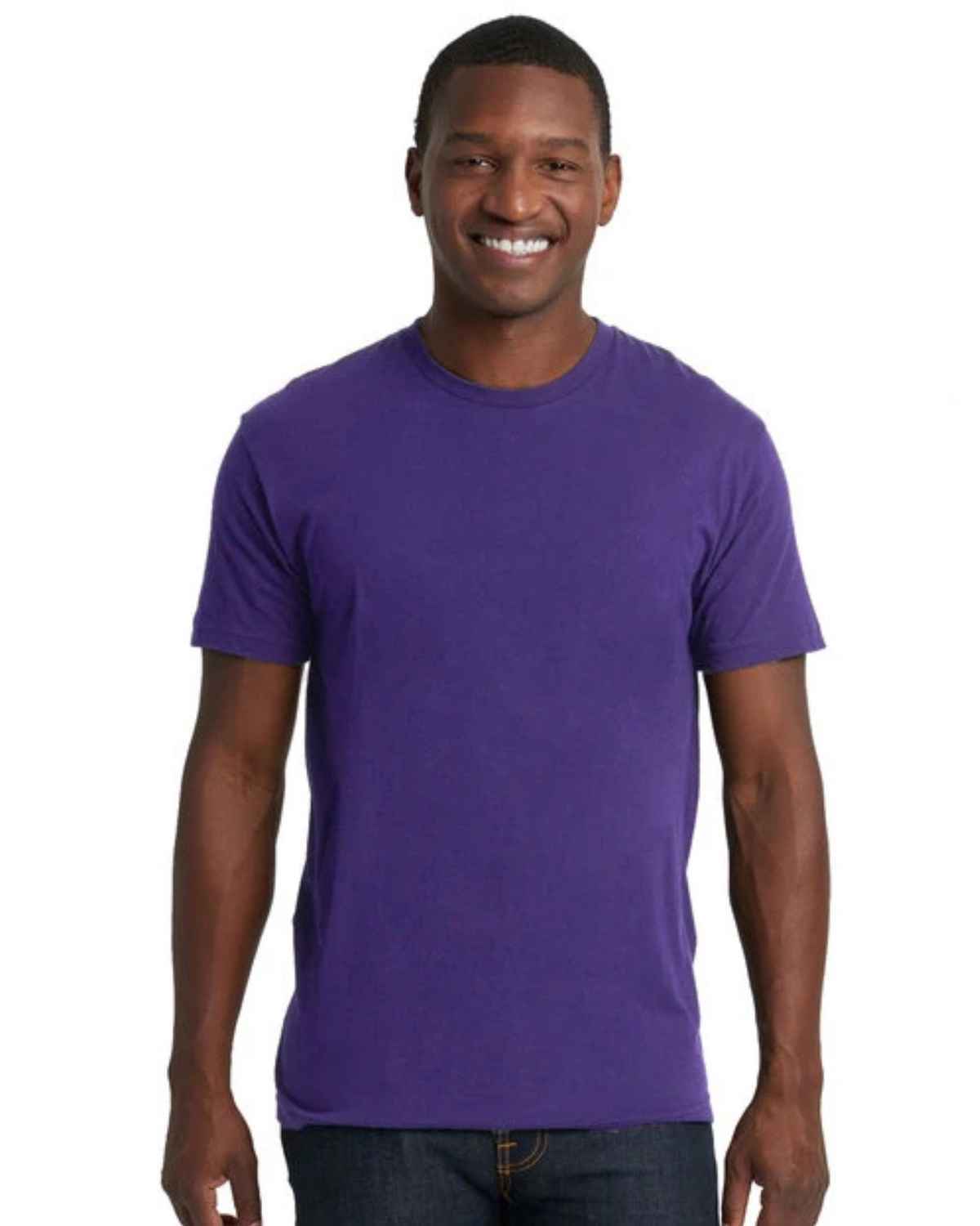 Next Level 3600 Premium Fitted Crew T-shirt in purple rush