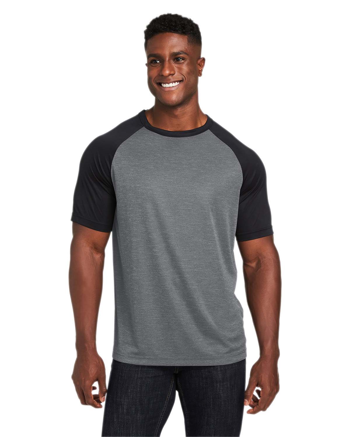 TT62-DARK GREY HEATHER/ BLACK-XS