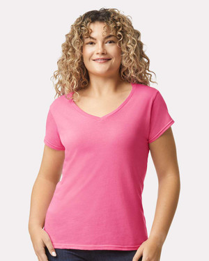 Gildan 64V00L Junior Fit Women's V-Neck | T-Shirt.ca