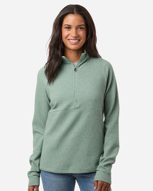 North End NE725W Ladies' Spirit Textured Quarter-Zip Sweatshirt