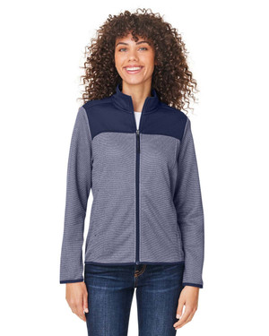 Core365 CE74W Ladies' Heathered Stripe Hybrid Jacket - T-shirt.ca