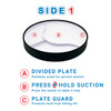 62-0180W-13 Fabrication Enterprises, Inc. STAYnEAT Plate, Divided Suction, Slope n Scoop Dish, Small, White, Case of 13
