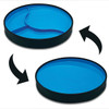 62-0181B-13 Fabrication Enterprises, Inc. STAYnEAT Plate, Divided Suction, Slope n Scoop Dish, Large, Blue, Case of 13