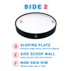 62-0181W-13 Fabrication Enterprises, Inc. STAYnEAT Plate, Divided Suction, Slope n Scoop Dish, Large, White, Case of 13