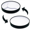 62-0181W-13 Fabrication Enterprises, Inc. STAYnEAT Plate, Divided Suction, Slope n Scoop Dish, Large, White, Case of 13