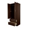 12511-MH Dynarex Two Door / Two Drawer Wardrobe, Mahogany, 1pc/cs