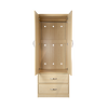 12511-OA Dynarex Two Door / Two Drawer Wardrobe, Light Oak, 1pc/cs
