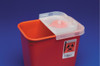 Cardinal Health 8527R Container, 3 Gal, Multi-Purpose, Red, Hinged Rotor Lid, 13¾\in.H x 6\in.D x 13¾\in.W, 10/cs (Continental US Only) , case